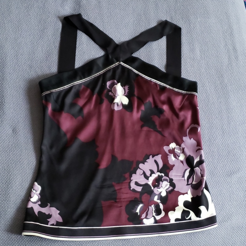 ElleTahari print silk top - Picture 1 of 3
